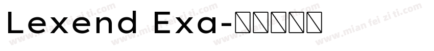 Lexend Exa字体转换